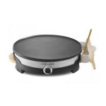 Crepiere tradi - 1500w - plaque de 35cm - 1 grande louche, 1 repartiteur, 1 grande spatule et un rince ...