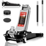 Cric hydraulique 3t stanew, cric voiture, hauteur de levage 75 - 500 mm, double piston + 2x supports ...