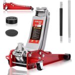 Cric hydraulique 3t stanew, cric voiture, hauteur de levage 75 - 500 mm, double piston bas + 2x supports ...