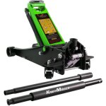 Cric hydraulique kraft mller professionnel 2. 25t, haut. de levage 49, 5cm, leve rapide avec systme ...