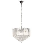 Globo - cristal suspendu luminaire chrome pendule lustre plafonnier salon clairage clair