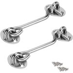 Crochet de cabine, abri de verrouillage de verrou de portail loquet de porte silencieux, crochets � illets ...