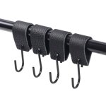 Crochet s en cuir 6 pcs, crochets inox 304, crochets avec bande de cuir, crochet en s pour suspendre ...