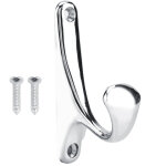 Crochet mural moderne pour manteau - porte - v�tements de salle de bain et vestiaire (chrome mat)