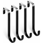 Crochet de porte, 4 x pat�re porte en acier inoxydable, crochets pour rebord de porte tiroir, porte manteau ...