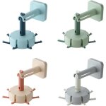 Crochet rotatif � 360� auto - adh�sif, 4 crochets pour ustensiles de cuisine rotatifs � 360�