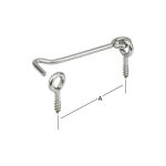 Crochet tempte  oeillet 120mm acier inoxydable v2a