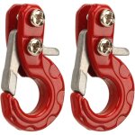 Crochet de treuil rc cha�ne de remorque rc fabrication fine 2 pi�ces l�ger pour voiture 1 / 10 rc (rouge) ...