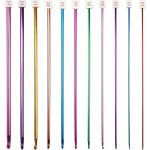 Crochets de tricot aluminium, aiguilles � tricoter kit crochet tunisien multicolores en alumine crochet ...