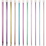 Crochets de tricot aluminium, aiguilles � tricoter kit crochet tunisien multicolores en alumine crochet ...