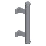 Poign�e tubulaire type diva xi / 7320 en � 35 x 350 mm finition noir - la crois�e ds