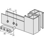 La croisee ds - verrou entreb�illeur � cl�s pour coulissant aluminium 2341 - 2 - gris alu