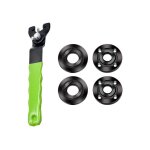 Crou � bride pour meuleuse d'angle 5 / 8' - 11 avec cl� � molette et kit de tige de connexion d'arbre ...