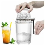 Crushed ice maker broyeur � glace manuel en acier inoxydable avec manivelle, hachoir � glace pour bar, ...