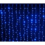 Chaine de rideau de pluie cascade 200 lumie'res de noel a' led bleues avec flash de glace 3x1 mt extensible ...