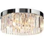 Crystal - plafonnier affleurant de salle de bains à 5 ampoules au chrome, cristal clair (k9) détail du ... Crystal - plafonnier affleurant de salle de bains à 5 ampoules au chrome, cristal clair (k9) détail du ...