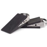 Csparkv - lot de 2 cale porte avec poign�e aspect acier inoxydable ? but�es de porte de sol ? stop porte ...