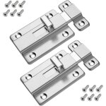 Csparkv - 2 pcs porte loquet en acier inoxydable serrure de porte avec vis verrou targette pour portes ...