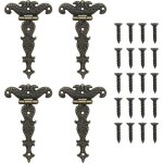 Csparkv - lot de 4 charni�res r�tro en t avec vis pour armoires, fen�tres, caisses en bois, portes de ...
