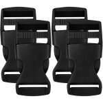 Csparkv - 4 pi�ces boucle plastique 25mm, avec boucle � clip, boucle � double ouverture lat�rale, pour ...