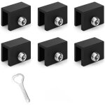Csparkv - 6 pi�ces noir bloque fenetre, bloque fenetre coulissante, verrou fenetre, solide et durable ...