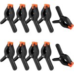 Csparkv jeu de 10 pince � ressort, 4 pouces pinces clips, noir pince polyvalente, clamps de pr�hension, ...