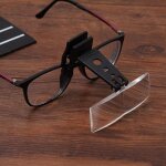 Csparkv - loupe de lecture (taille : 8, 5 x 3 cm), loupe � clip mains libres � clipser, sur les lunettes, ...