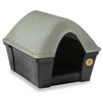 Cuccia p / cani casa felice media green line verde / grigio ardesia