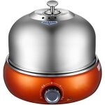 Cuiseur � oeufs, cuiseur � oeufs �lectrique, 9 oeufs, acier inoxydable avec arr�t automatique?orange