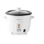 Nedis cuiseur de riz 300 watt 0. 6 l blanc couvercle en verre