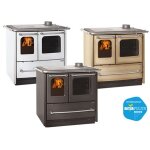 Cuisine  bois sovrana easy evo 2. 0 blanche ? 7, 5 kw ? four 41l ? la nordica ? chauffage et cuisson ...