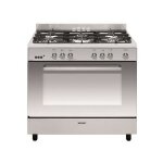 Glemgas - cuisinire e - cooker 90 x 60 cm inox - four gaz catalyse 109 l - gril l glem - ge960cmix2 ...
