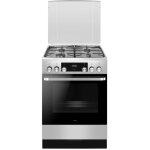 Cuisini�re gaz inox 4 foyers ? four �lectrique multifonction 77l ? classe a ? nettoyage par catalyse ...