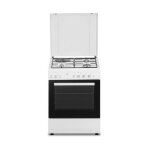 Continental edison - cuisiniere mixte cecm60fcw - 3 feux gaz + 1 �lectrique - l59, 8 x p61 xh83 cm - ...