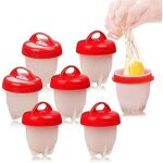 Cuit oeufs, 7 cuit pocheuse silicone oeuf, easy eggs cooker coquetier gel de silice de qualit� alimentaire ...