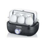 Cuiseur a ?ufs 1 a 6 ?ufs 3modes couvercle noir severin 3166