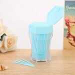 Cure - dents � 2 extr�mit�s, cure - dents en plastique avec distributeur de cure - dents pour maison, ...