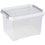 Curver 243808 boîte de rangement handy empilable (l x l x h) 400 x 290 x 260 mm transparent, argent 1 ... Curver 243808 boîte de rangement handy empilable (l x l x h) 400 x 290 x 260 mm transparent, argent 1 ...