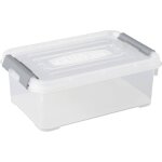 Curver 243810 bote de rangement handy empilable (l x l x h) 294 x 194 x 110 mm transparent, argent 1 ...