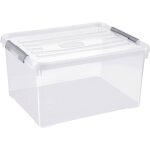 Curver 243813 bote de rangement handy empilable (l x l x h) 490 x 390 x 250 mm transparent, argent 1 ...
