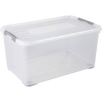 Curver 243857 bo�te de rangement handy empilable (l x l x h) 800 x 500 x 390 mm transparent, argent 1 ...