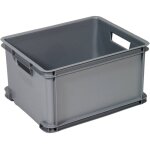 156011 bote de rangement unibox classic l empilable (l x h x p) 430 x 235 x 350 mm argent 1 pc(s) - ...