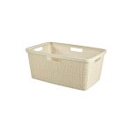 Panier à linge effet jute ivoire 46lt Panier à linge effet jute ivoire 46lt