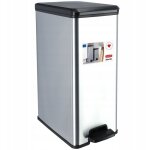 Curver - poubelle mtallique  pdale 40 l