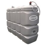 Cuve stockage fuel pehd 2000l pre - equipee renson