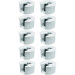 Cyclingcolors - 10x boitier excentrique 15mm assemblage plastique insert acier paisseur bois 16mm blanc ...
