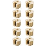 Cyclingcolors - 10x boitier excentrique 15mm assemblage plastique insert acier paisseur bois 19mm beige ...