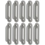 Cyclingcolors - 10x g�che � �querre en plastique gris pour serrure � bouton poussoir push - lock ou � ...