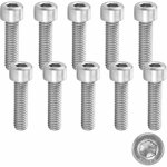 Cyclingcolors - 10x vis m�taux chc (btr) acier inoxydable a2 norme din 912 rvs empreinte 6 pans creux ...