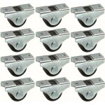 12x roulette meuble 25mm universelle mini rouleau noir pied lit casier chariot poubelle rangement table ...